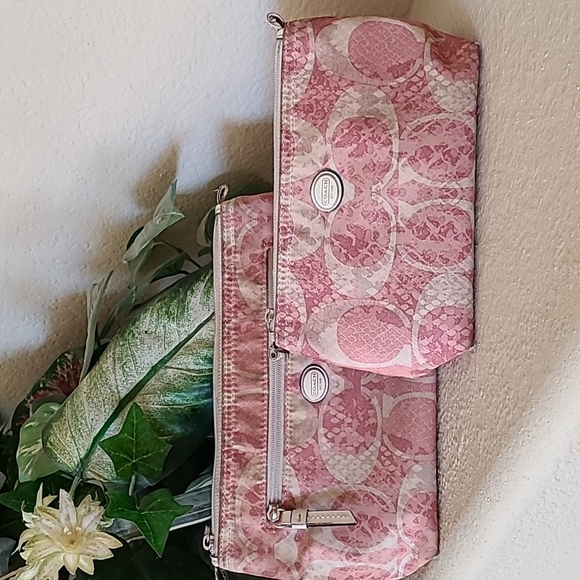 Coach Bags Vintage Coach Large And Small Cosmetic Bags Poshmark